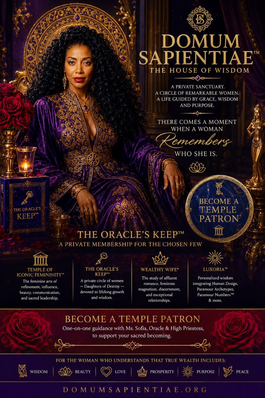 Domina Sofia — Oracle & High Priestess, Domum Sapientiae™